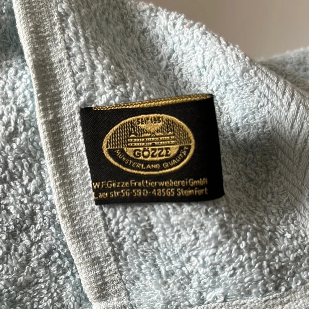 3Plush Blue Terry Cloth Bath Towels
